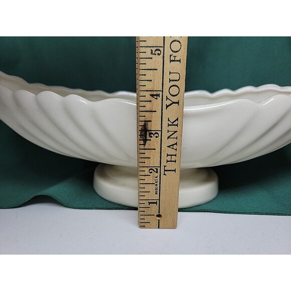 Vintage White Hamilton Art Ware Mantle Planter Vase Shell Design Pottery - Picture 5 of 7